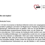 Anfang des Briefbogens an die Mitarbeitenden