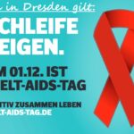 Dresden zeigt Schleifen zum Welt-Aids-Tag