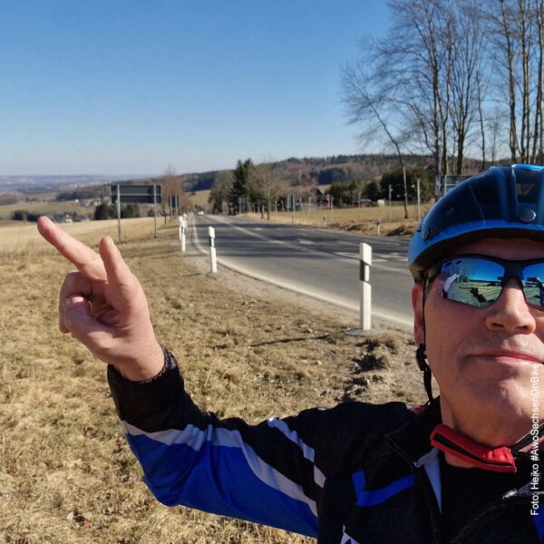Heiko macht ein Fahrrad-Selfie