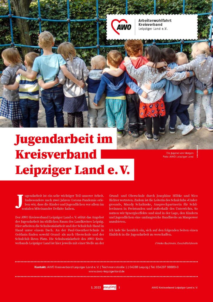 Titelblatt Regionalteil Leipziger Land der Frühjahrsausgabe meeting 2023