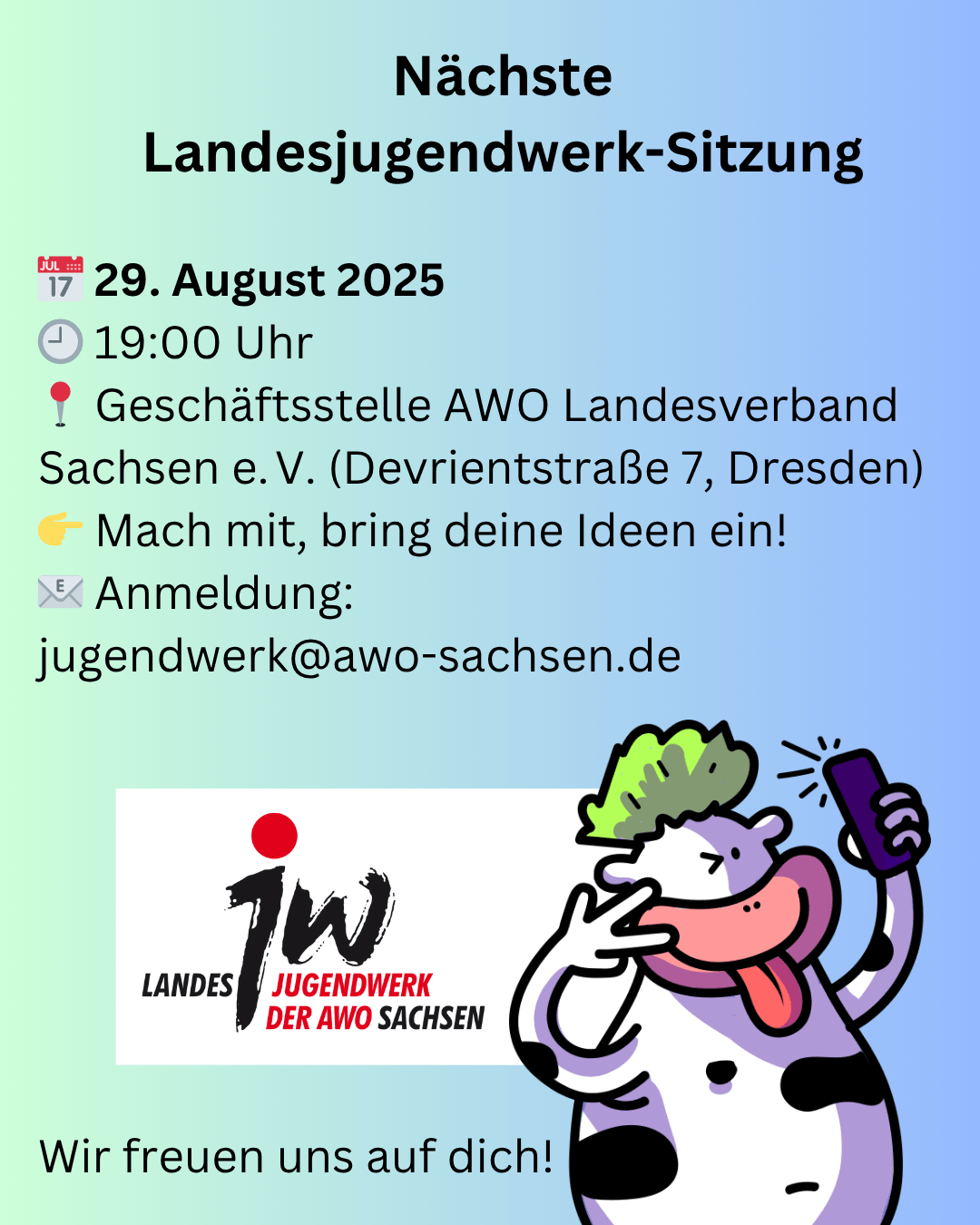 Nächste Landesjugendwerk-Sitzung - August