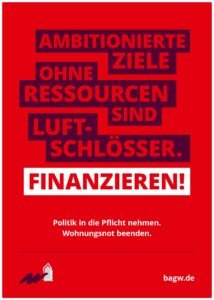 Aktionsplakat zum Tag der Wohnungslosen