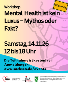 Sharepic zum Workshop Mental Health