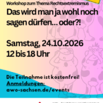 Sharepic zum Workshop Rechtsextremismus